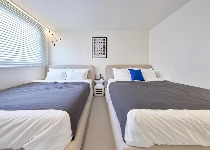 Appartement #mangwon Market#han River Park#mangnidan-gil#10 Minutes To Hongdae#4 Queen Beds Seoel