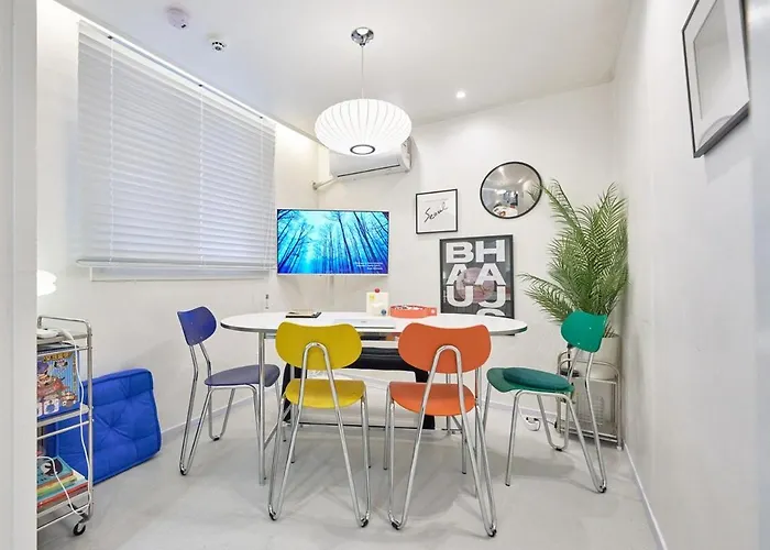 Appartement #mangwon Market#han River Park#mangnidan-gil#10 Minutes To Hongdae#4 Queen Beds Seoel