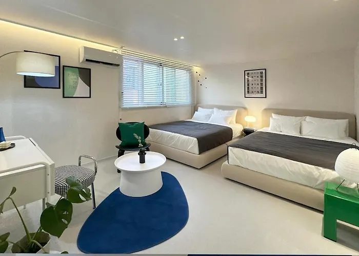 #mangwon Market#han River Park#mangnidan-gil#10 Minutes To Hongdae#4 Queen Beds Appartement *